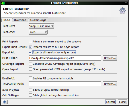 Enabling JUnit-style reports.